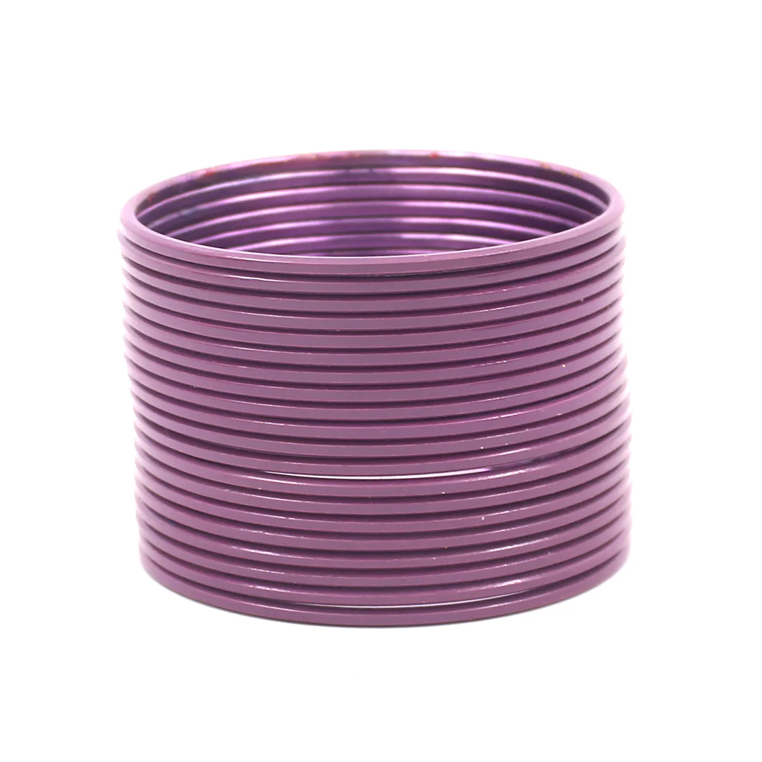 Set of 24 Solid Coloured Plain Metal Bangles by Leshya - Image 15