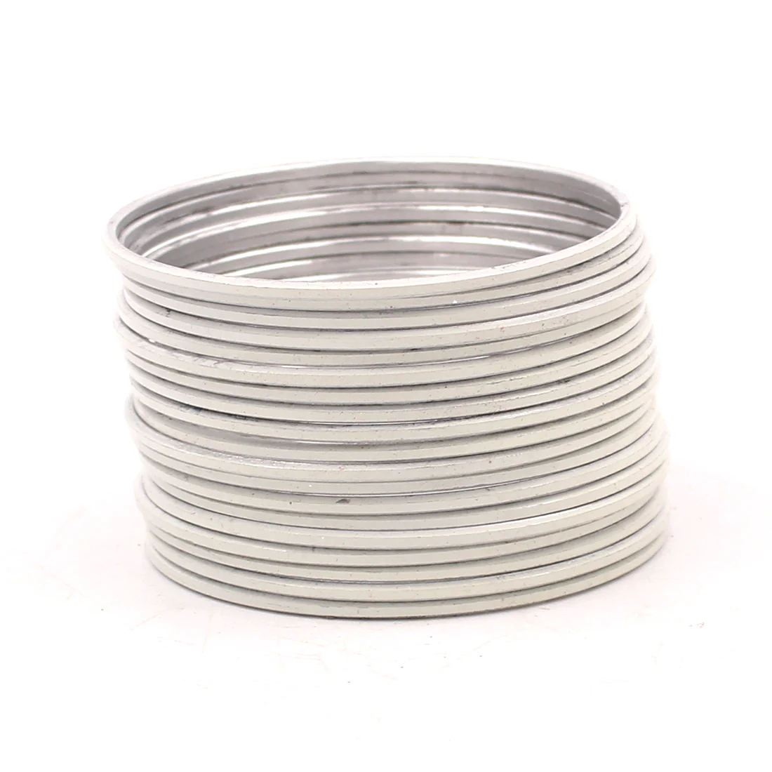 Set of 24 Solid Coloured Plain Metal Bangles by Leshya - Image 3