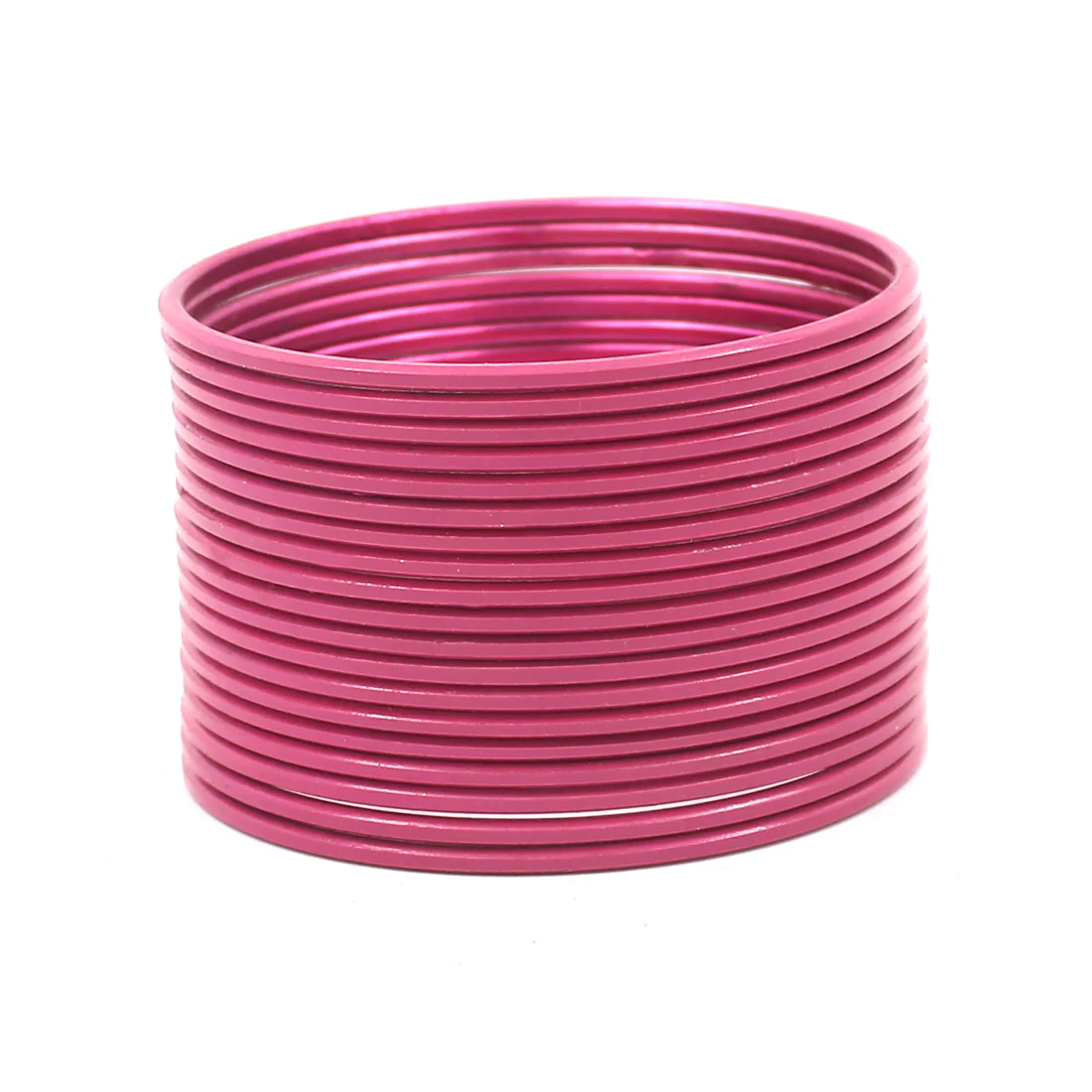 Set of 24 Solid Coloured Plain Metal Bangles by Leshya - Image 4