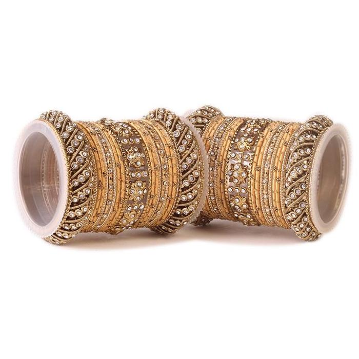 Set of 2 Traditional Colored Silk Thread Bangle Set - Image 10