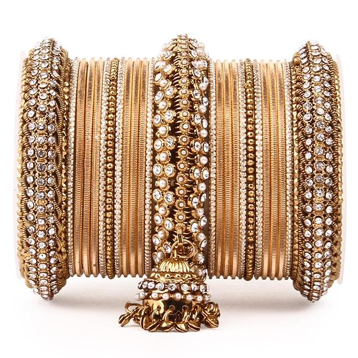 Set of 2 Traditional Jhumki Bangle Set - Image 11