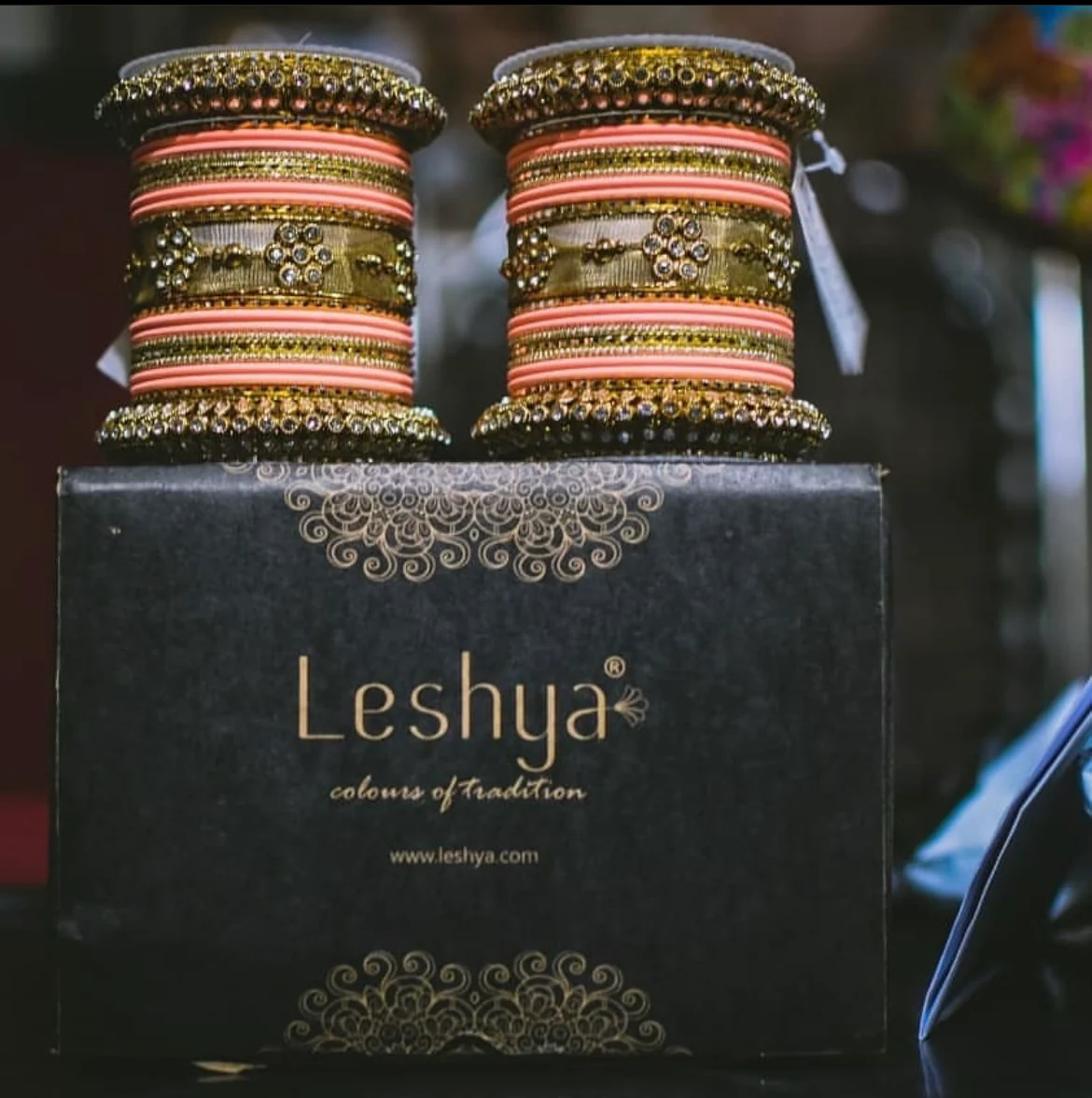 Set of 2 Traditional Matte Finish Kundan Bangle Set - Image 15