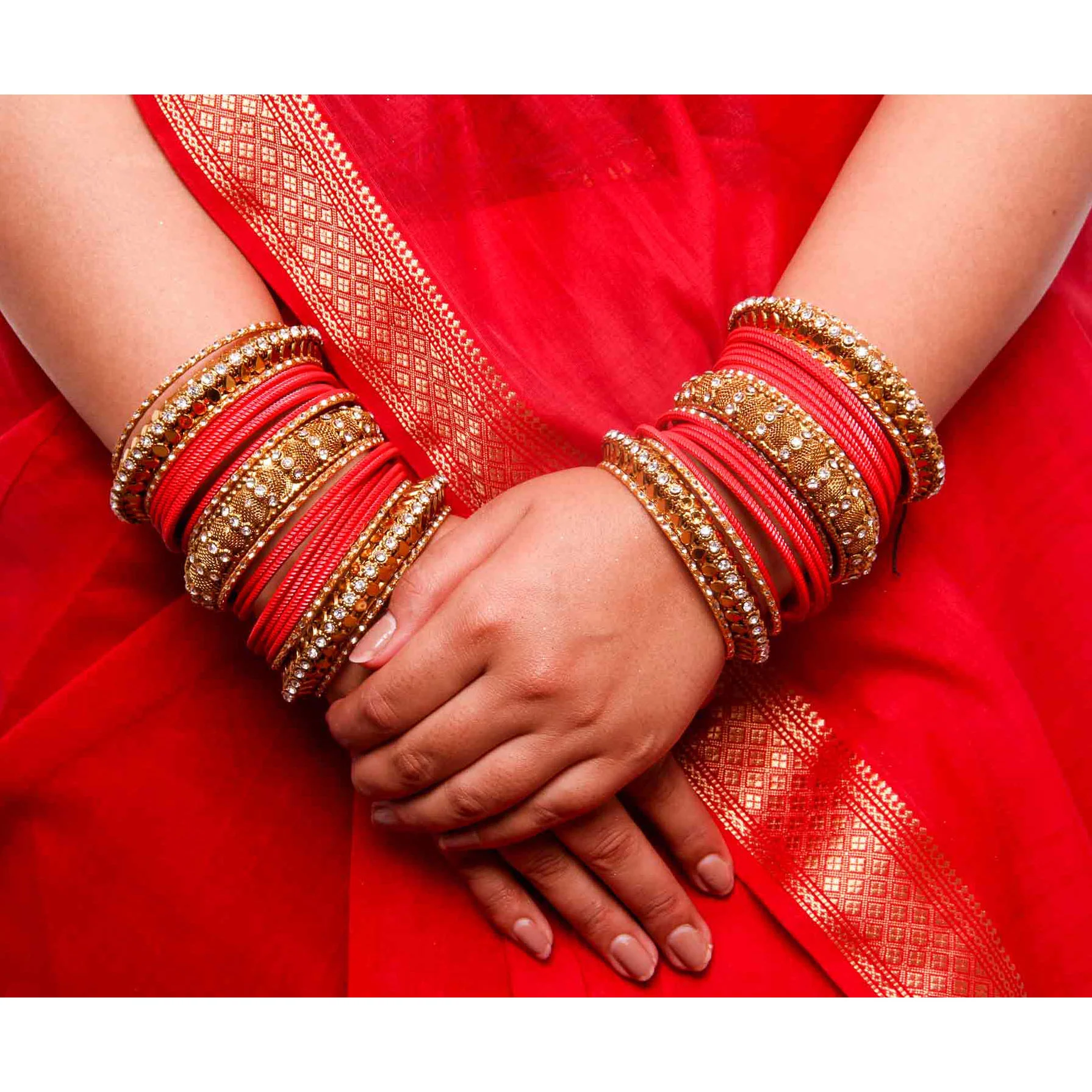 Set of 2 Traditional Solid Colored Bangle Set - Image 10