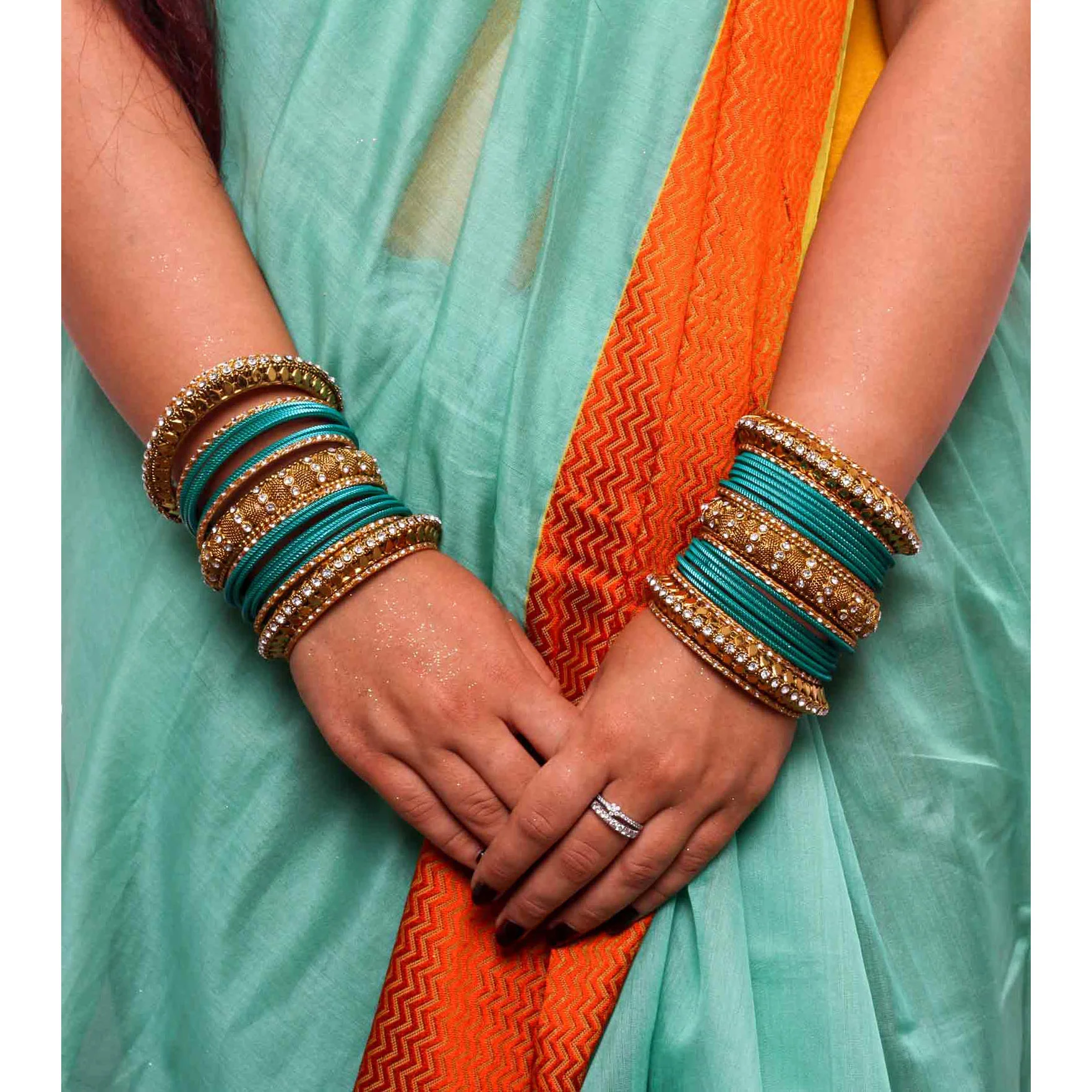 Set of 2 Traditional Solid Colored Bangle Set - Image 8