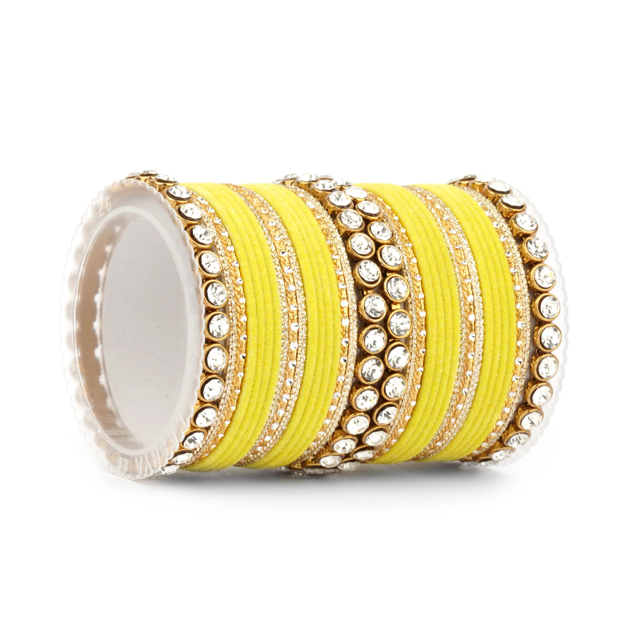 Traditional Velvet Bangle Set by Leshya with Stone Kadas for Women  (Plus Size) - Image 39